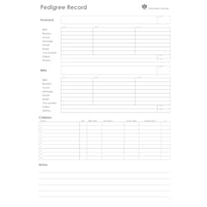 pedigree sheet detail